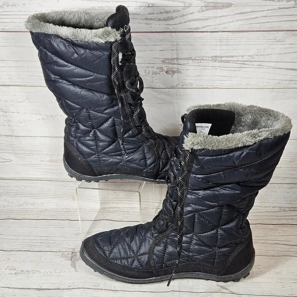 Columbia Minx Mid III Winter Boots Women's Black US 7.5 Waterproof Insulated